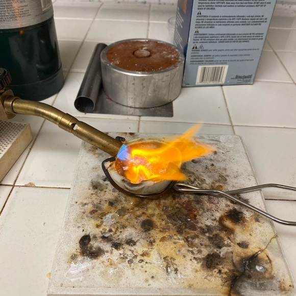 Hand sand casted sterling silver ring set - Picture 16 of 16